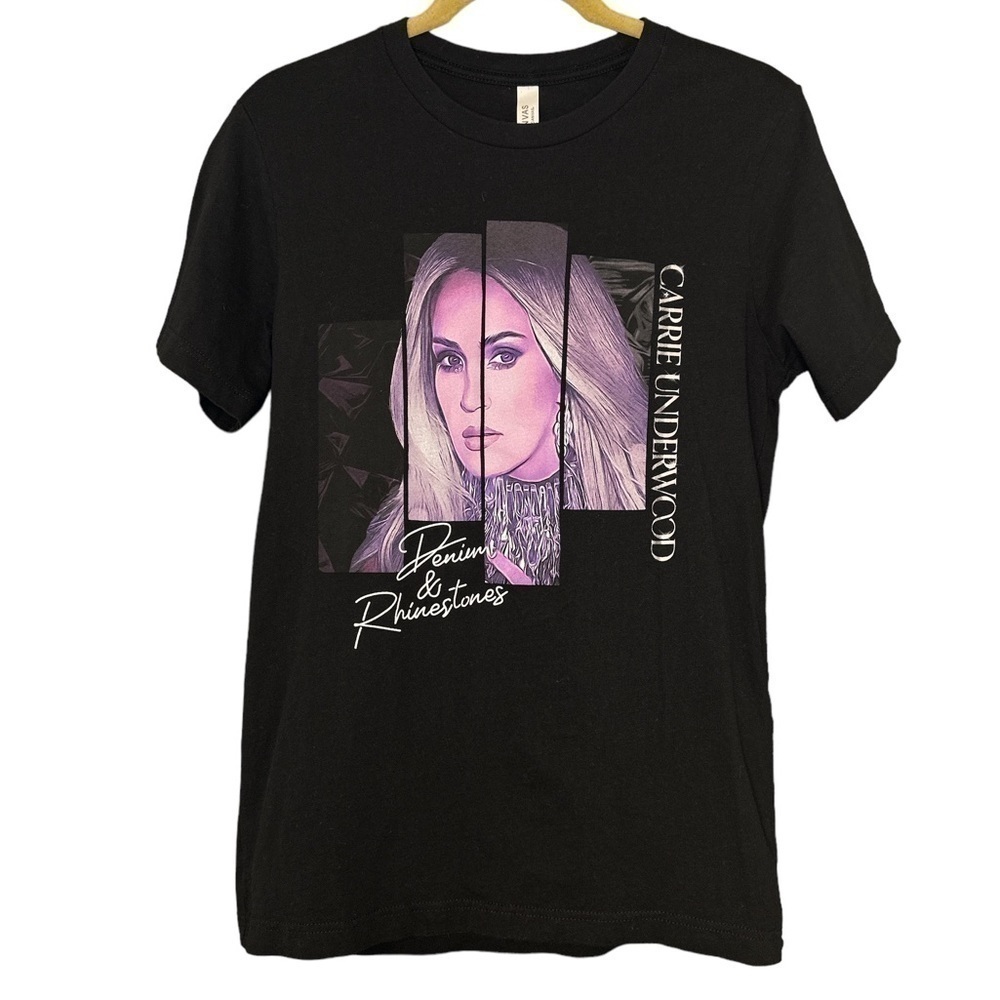 Carrie Underwood Denim & Rhinestones Black T-shirt